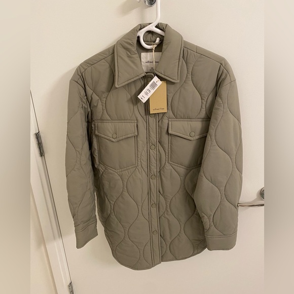 Aritzia Jackets & Blazers - Aritzia Wilfred Free Ganna quilted jacket, dry basil green, XXS, NWT.